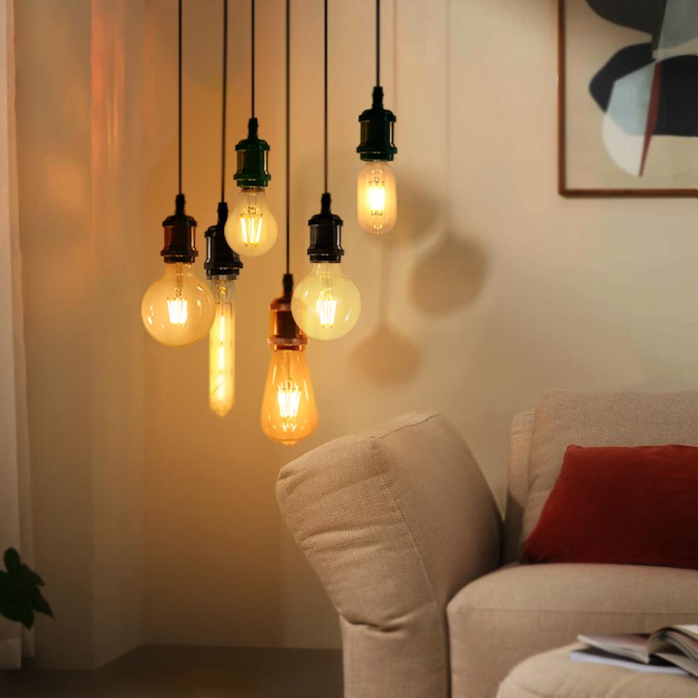 Λαμπτήρες Νήματος LED Λάμπα E27 220V 240V ST64 A60 T45 G45 T10 Φως Κεριού Γυάλινη Λάμπα Λάμπα LED Φωτισμός Υπνοδωματίου