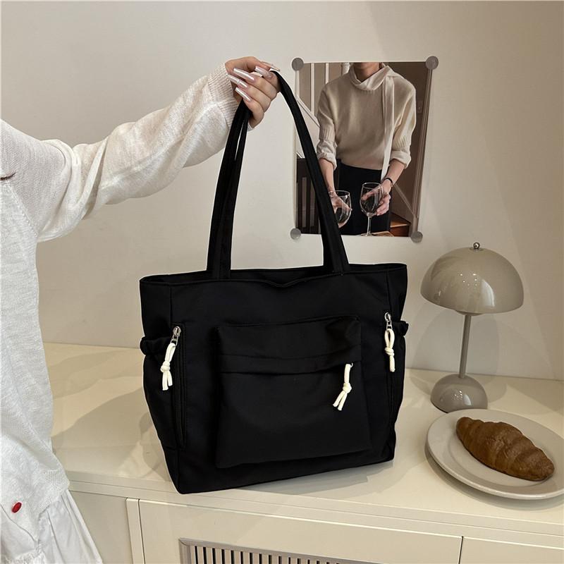 

Literary trend Japanese new large-capacity tote bag female student high-end texture temperament fashionable shoulder bag чёрный