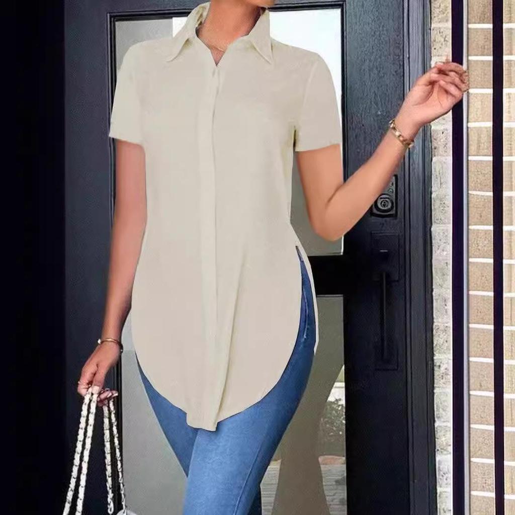 2026 Summer Fashion Women's Polo Collar Blouse
