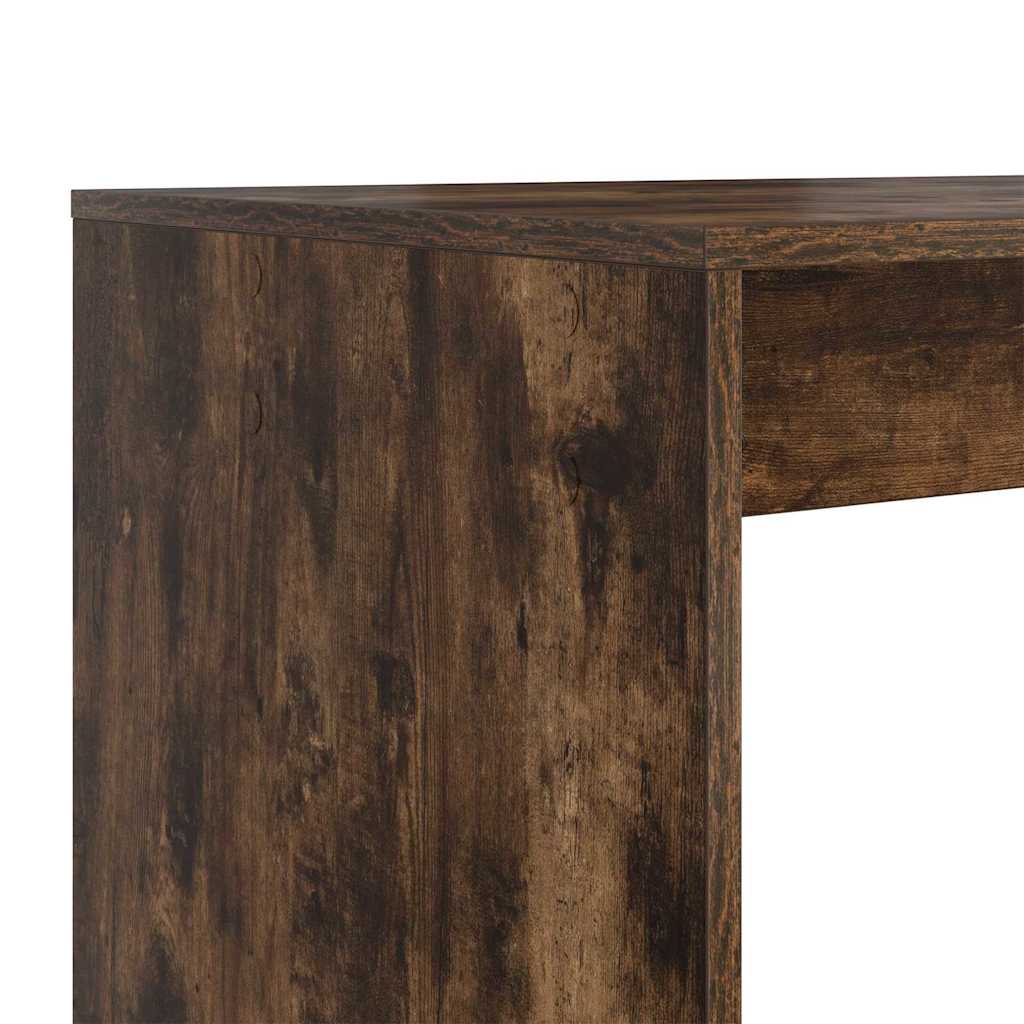 Desk with Shelf Smoked Oak 108 x 55 x 103.5 cm