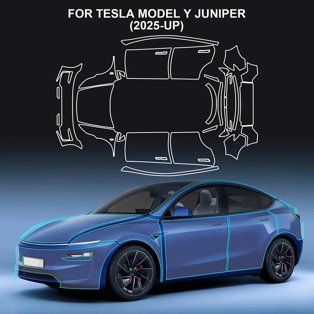 TPU Paint Protection Film for Tesla Model Y Juniper 2025-2026 Clear Bra PPF