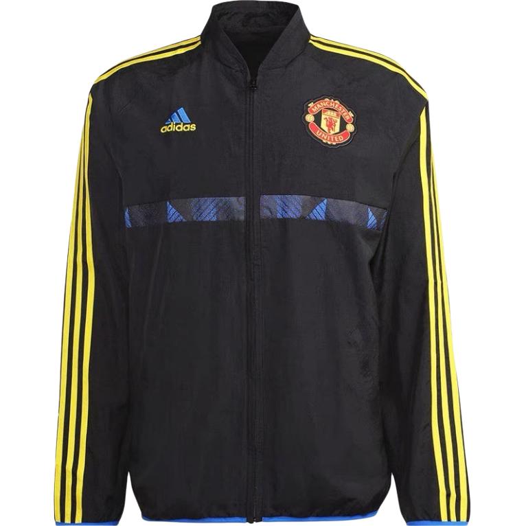 adidas Men s Manchester United Icon Woven Jacket Black GS2420 M