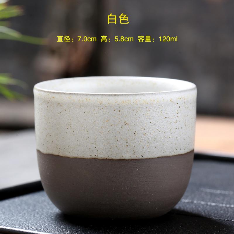 120ml Japanese Handmade Ceramic Water Cup Creativity Vintage Household Coffee Mugs Tea Set Matte Kiln Kung Fu Teacup New