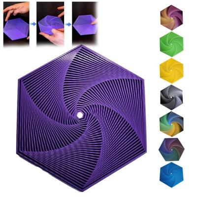 3D Baskılı Fraktal Fidget Altıgen Stres Kaygı Giderici Masa Döndürme Oyuncak Çocuklar Yetişkinler