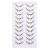 Spiky Brown False Eyelashes Clear Band Fake Eyelashes 10 Pairs Manga Lashes  Women