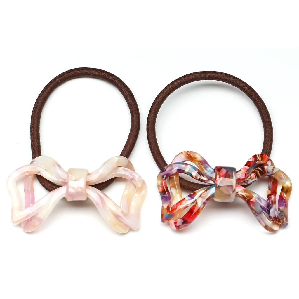 QinGoo Bow Hair Hair Cute and Stylish Hair Accessory for Korean 1 Pink Tie, Scrunchie, Women, Style, Piece,