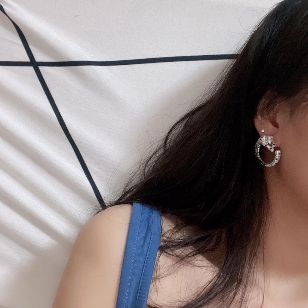 Leoparden-Ohrringe mit Diamanten, rund, heißer Verkauf, höchste Version auf dem Markt, Originalmaterial aus asiatischem Gold, hypoallergenes Material für den täglichen Gebrauch