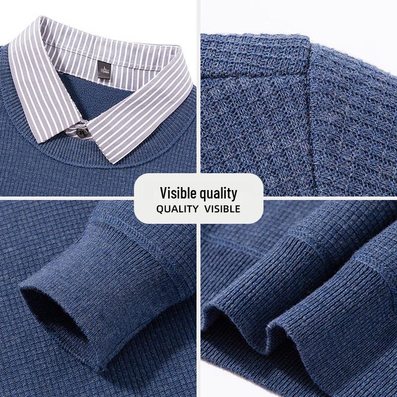 TUCANO Men's Winter Faux Two-Piece Thermal Sweater