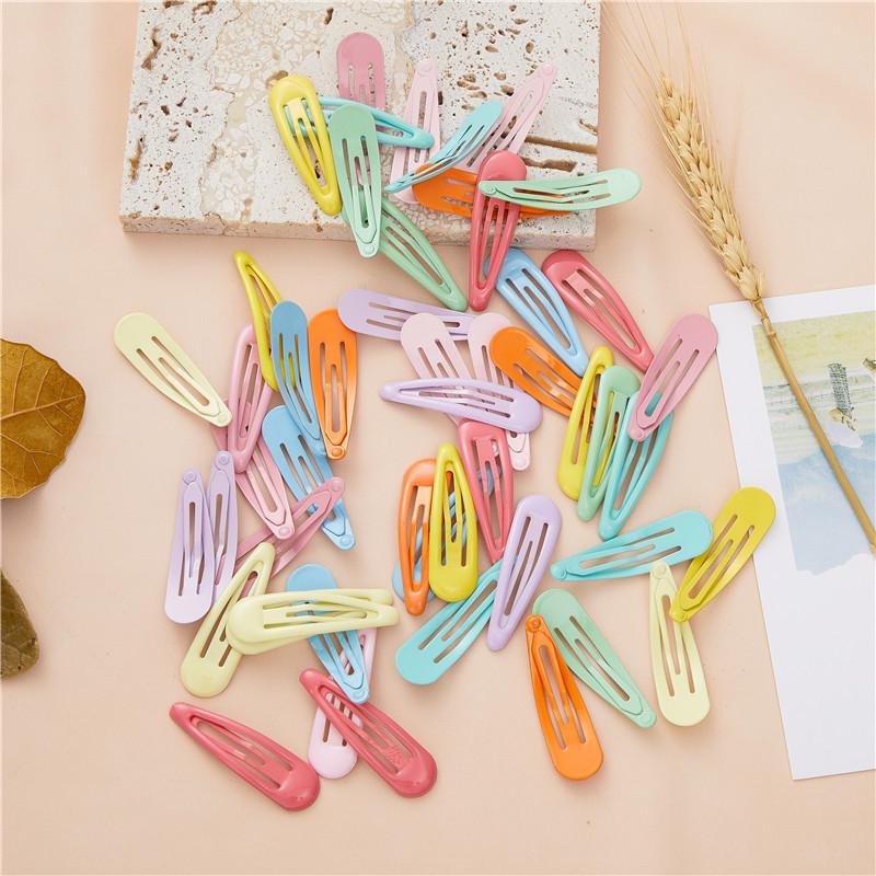 Children's Colorful Water Drop Hair Clips - Candy Color BB Clips for DIY, Bangs, and Side Hair Styles