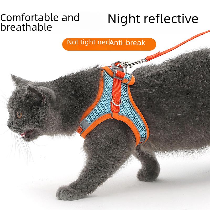 Outdoor Anti-Escape Vest-Style Harness for Cats and Dogs
