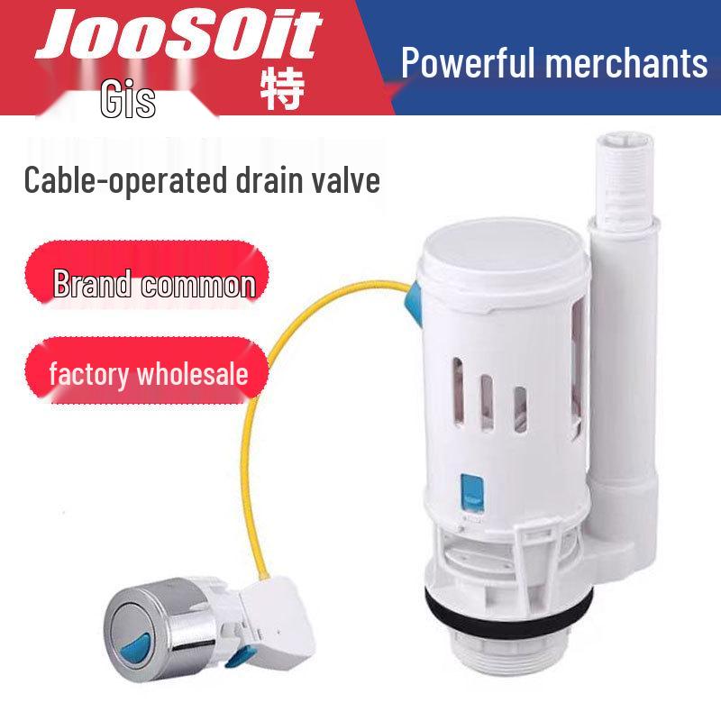 Dual Flush Toilet Tank Valve with Side and Top Button, Universal 2-Inch