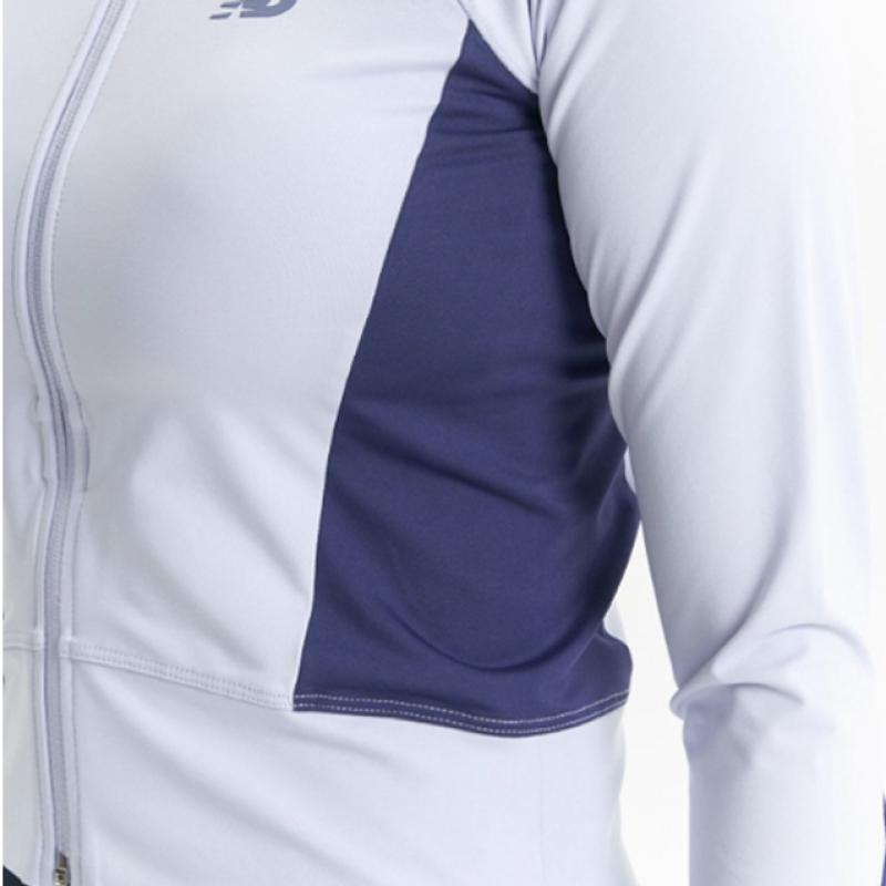 New Balance Women S eSSentialS Zip Up raSh Guard Nbmde2w702 50