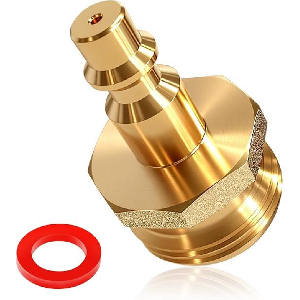 Lead-Free RV Blowout Plug For Winterization With Quick Connect – Prevents Pipe Freezing And Bursting, 1 Pack