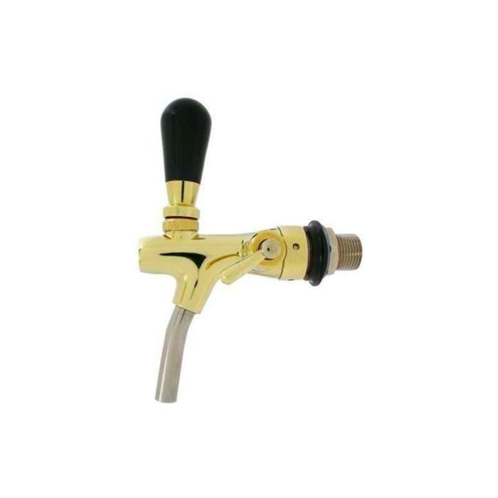 Robinet tireuse à bière - ICH-ZAPFE.DE - Plaqué or - 7 mm - Longueur de fil: 35 mm
