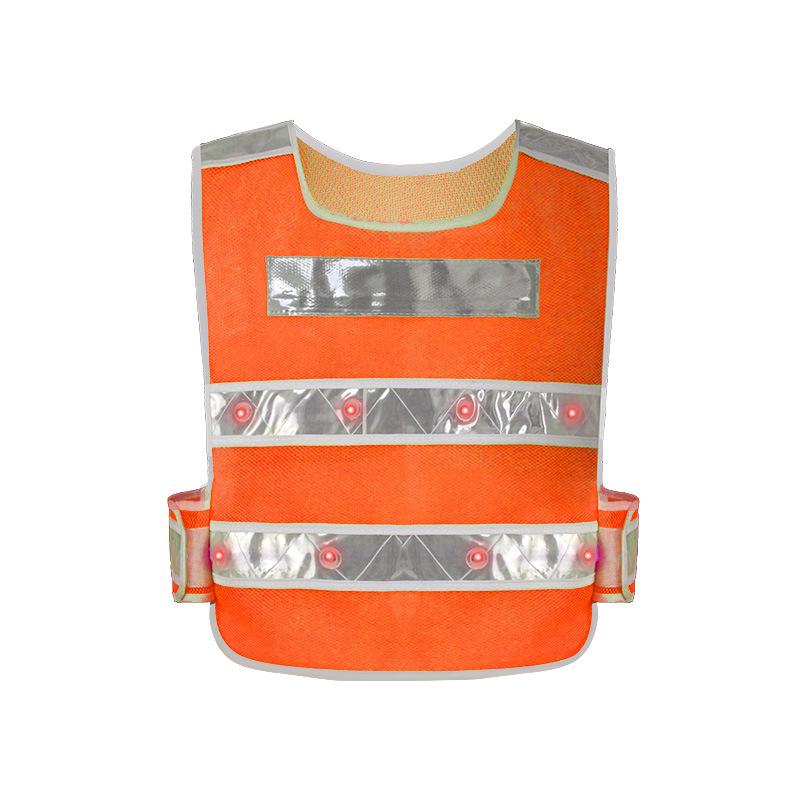 LED Glowing Safety Vest - Fluorescent V-shaped Reflective Suspenders for Construction and Labor Protection