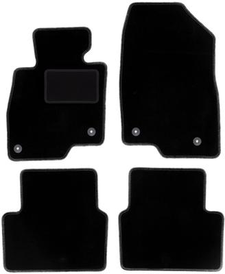 Black Velour Floor Mats For: Mazda 3 III (BM) Hatchback, Sedan (2013-)