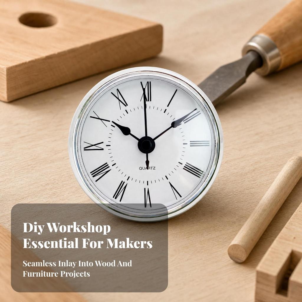 Clock Insert Compact Round Quartz for Minimalist Interiors