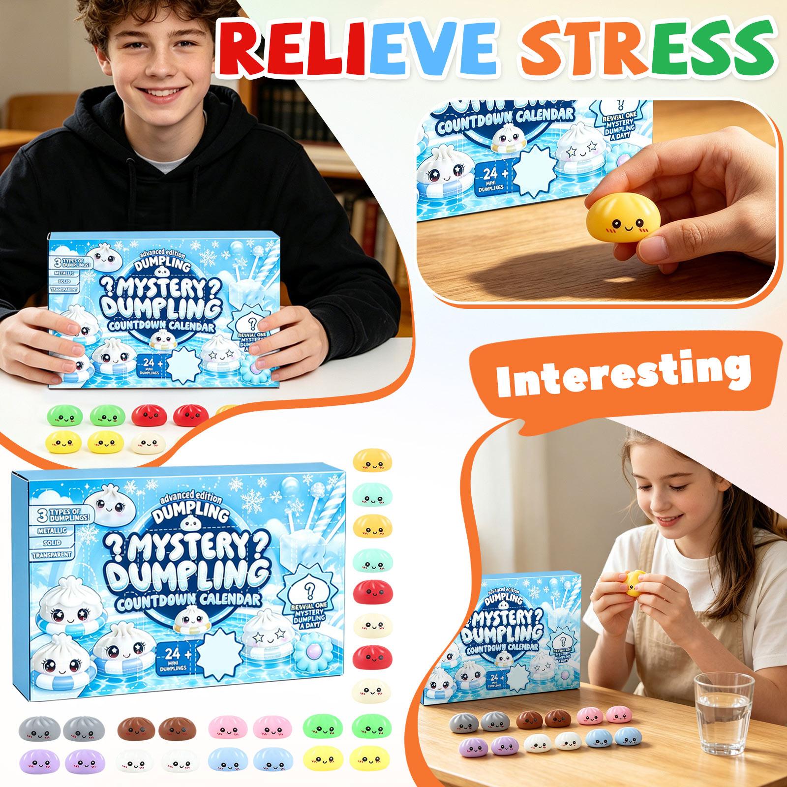 

Dumpling Mystery, Dumpling Mystery Advent Countdown Calendar, 24PCS Random Surprise Toys, Stress Relief Sensory Fidgets Toy For Anxiety Relief One Size
