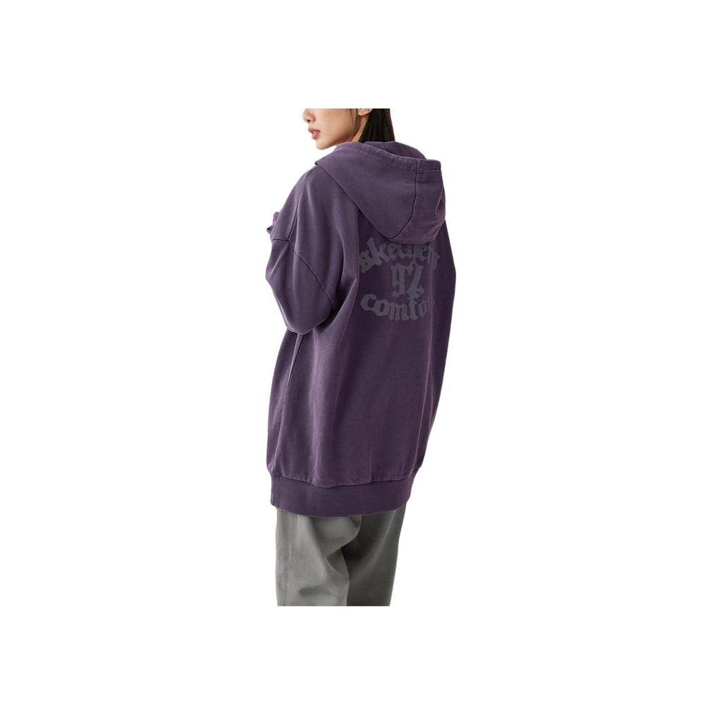 Skechers Felpa con cappuccio unisex serie sportiva moda di strada felpe con cappuccio viola cosmico L325U047-04R8