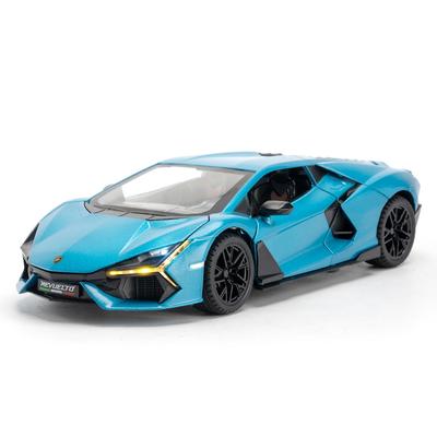 Modèle réduit de voiture Lambo Aventador en alliage à l'échelle 1/24 avec effets sonores authentiques – Cadeau idéal pour les enfants et les passionnés d'automobile.