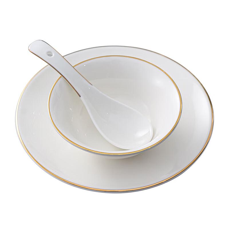 Luxury Gold Rim Bone China Bone Dish