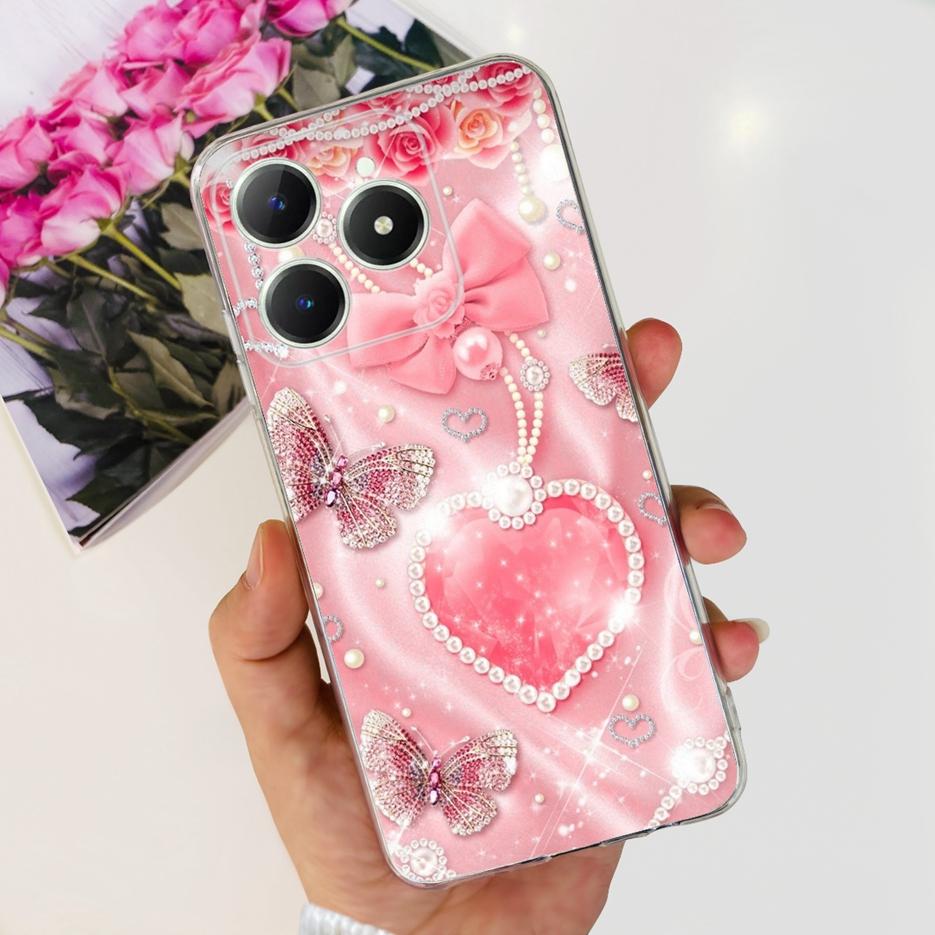 For Realme C61 Case RMX3939 Cute Panda Cartoon Painted Cover Soft Slim Phone Case For Realme C63 C 61 RealmeC61 RealmeC63 Bumper