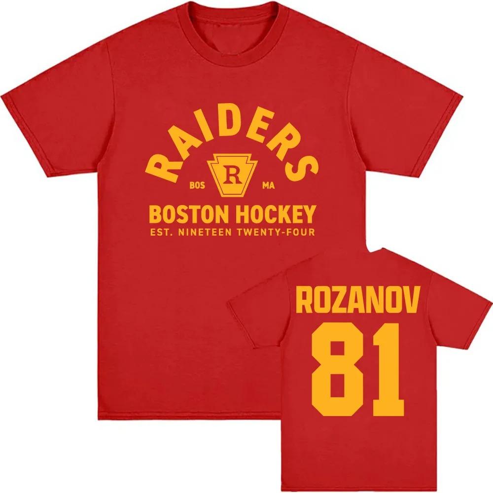 2026 New Rozanov 81 Boston Raiders 100%cotton men's shirt Graphics heated rival oversized Women's Short Sleeved Cheap Tshirt