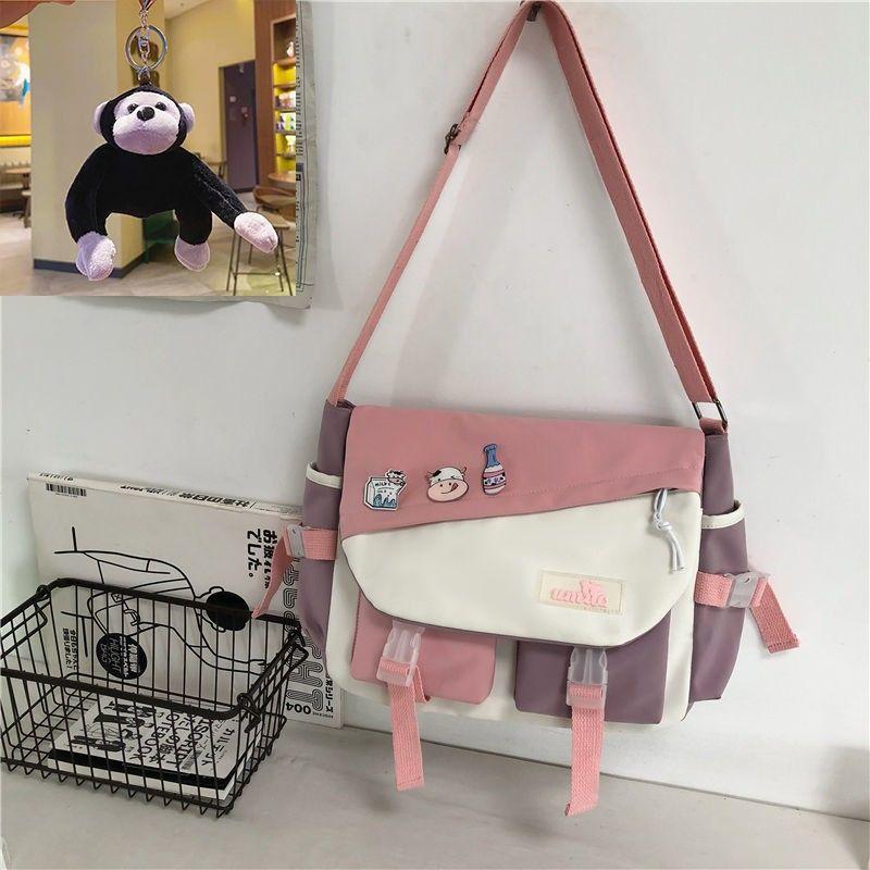 Torebki nylonowe torba na ramię o dużej pojemności torby Crossbody dla nastolatek dziewczyny mężczyźni torba Harajuku torby szkolne dla uczniów Sac