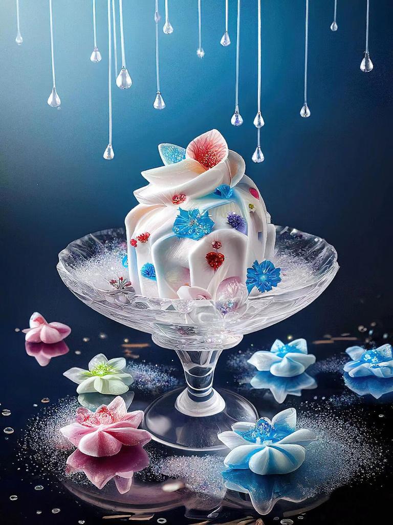 DIY Diamond Embroidery Ice Cream Diamond Mosaic Flower Cross Stitch Set Painting Glass Landscape Wall Decor