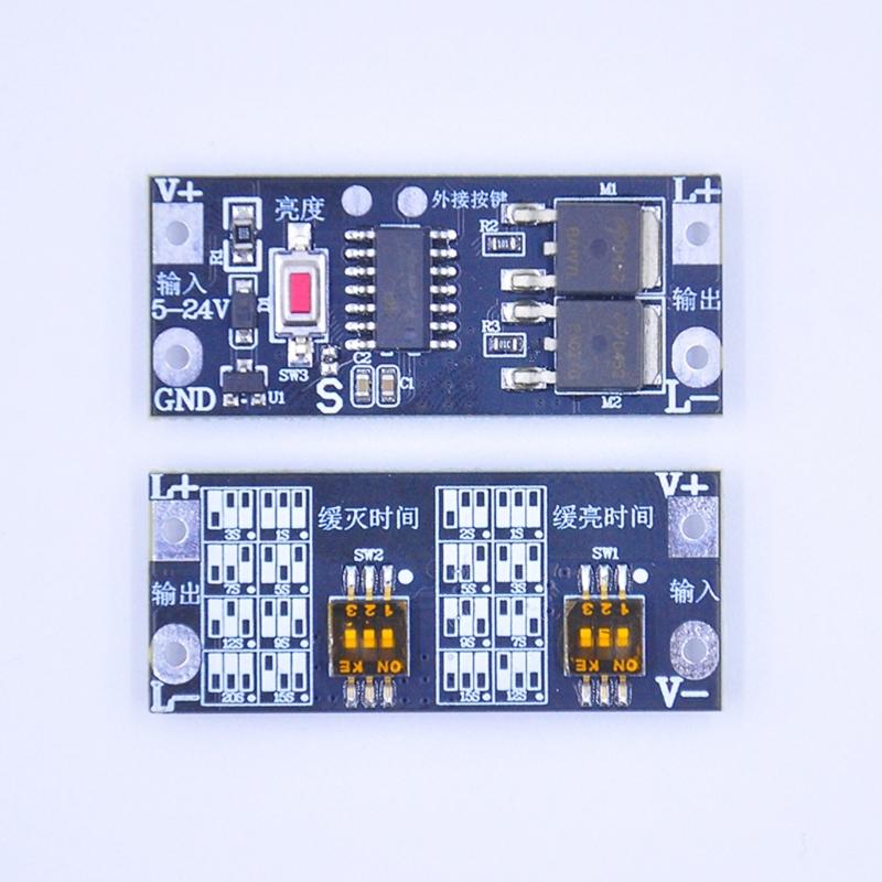 PWM Adjustable Fade Dimmer Module Featuring Overloads Protections and Easy Installation for LED Strips