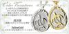 (Aloha Lokahi) Hawaiian Jewelry Necklace, Surgical Stainless Steel, Honu (Sea Turtle), Yellow Gold, Figaro Chain (2mm Stainless Steel Width)