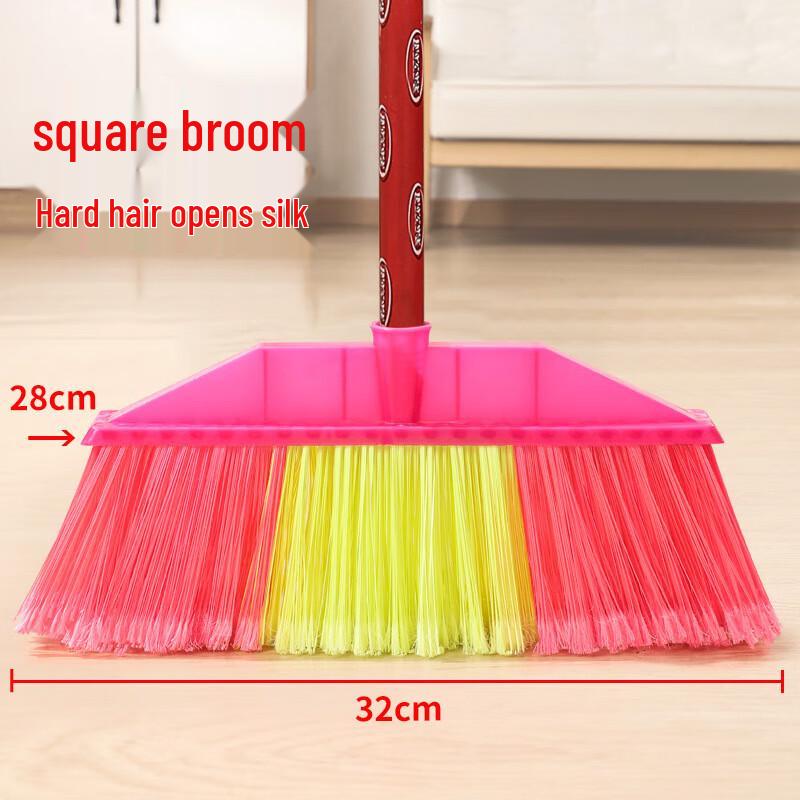 Hard-Bristle Plastic Broom