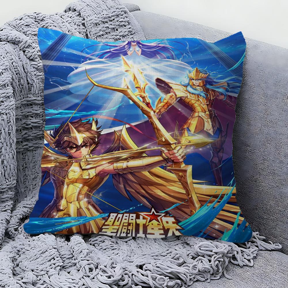 Saint Seiya 45*45cm Cushion Cover Pillow Cover Decor Pillowcase Home Pillowcase For Couch Pillow