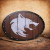 Wooden Shield Decor Norse Warrior Wall Shield Handcrafted Medieval Round Shield Nordic Home Viking Decor Gift 60.96 cm