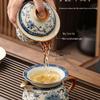 Anmu Tangfeng 2026 Blue & White Ru Kiln Pottery Kung Fu Tea Set