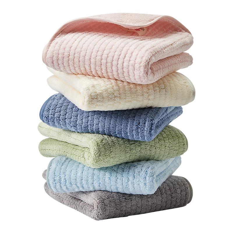 7A Antibacterial Coral Fleece Towel Thickened for 0 Seconds To Absorb Water Without Shedding Hair, Dry Hair Towel for Student Bathroom and Dormitory