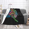 Human Brain Anatomy Using Typography Blanket Fashion Custom For Scientists For Psychologists For