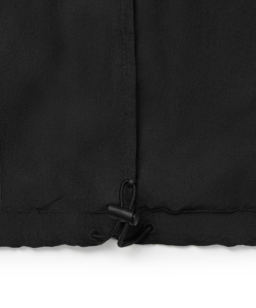 Musinsa Standard Woman Women'S Shirred Windbreaker Jacket [Black]