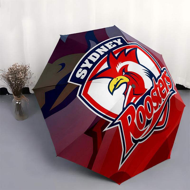Sydney Roosters, Logo Automatic Opening and Closing, 8 rib Structure Portable Umbrella, Suitable for Men and Women in All Seasons  Perfect G