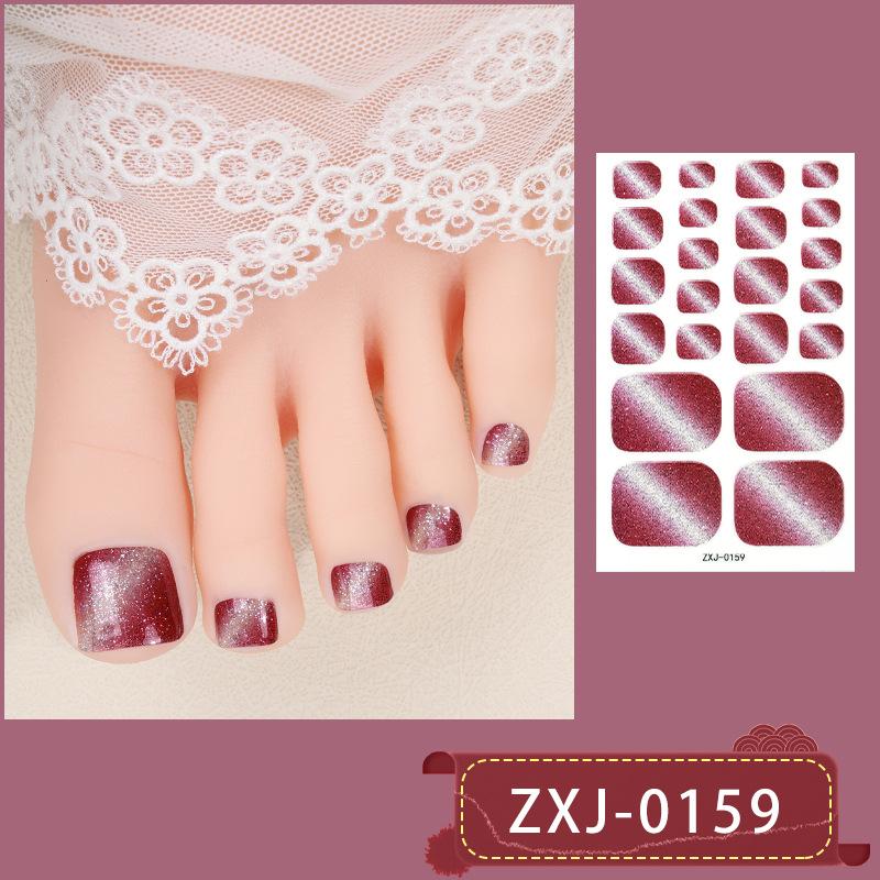 Glittery Nail Stickers, Gradient Cat-eye Toenail Stickers, Waterproof Nail Stickers That Brighten Skin Tone