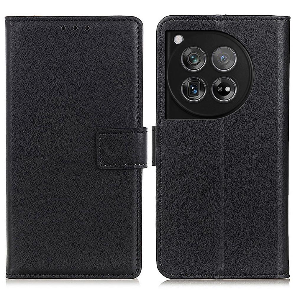 

For OnePlus 12 5G Leather Case Wallet Protective Phone Cover Black