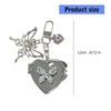Fashionable Butterfly Heart Keychain Large Size Butterfly Heart Key Holder Unique Accessory Ideal For Bags And Keys