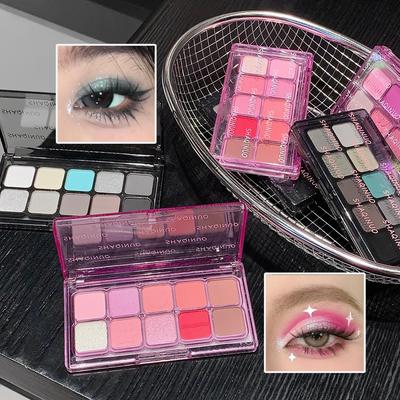 10-Color Eyeshadow Palette, Colorful Matte & Shimmer, High Pigment, Smooth Application, Versatile Makeup Palette for All Looks