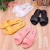 PVC Slippers Women's 2025 Summer Korean Version Dormitory Slippers Flat Bottomed Lightweight Comfortable Jelly Crystal Slippers