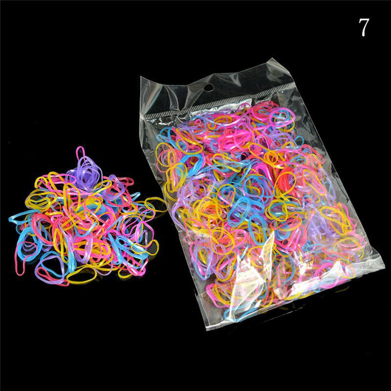 1 Bag Women Girl'S Child Hair Holders Rubber Bands Elastics Tie Gum