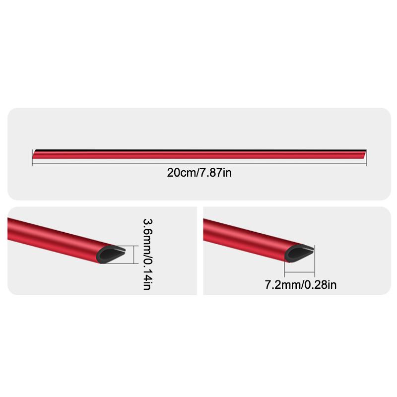 10 Pcs Car Air Conditioner Outlet Decorative Soft Strip Accessories Auto Interior Grille Decorative Strip Universal U-Shaped