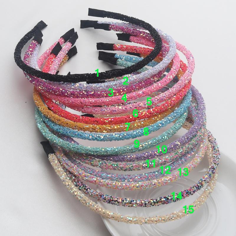 3 Piece Girls Glitter Hair Accessories Kids Soft Hair Bands Headbands Children Party Hairbands