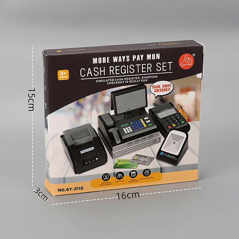 Dukkehus Mini Supermarked Kasseapparat Kort Maskin Pos Maskin Dukkehus Scene Rekvisitter