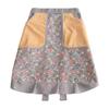 Atmungsaktive Halbschürze mit Taschen Wasserabweisende Küchen-Taillenschürze zum Kochen, Gärtnern, als Kellnerin, Blumenmuster, Verstellbar, Back-, Catering-Schürze