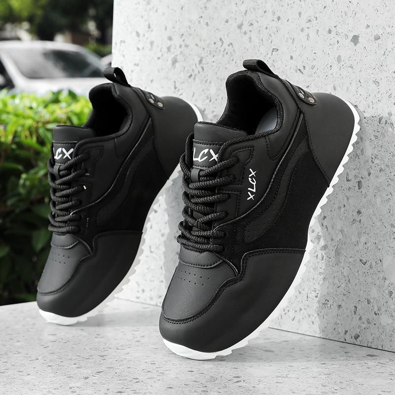 Men s Casual Sneakers Thick Sole Had High Outdoor Street Anti-slip Shoes 39 чёрный